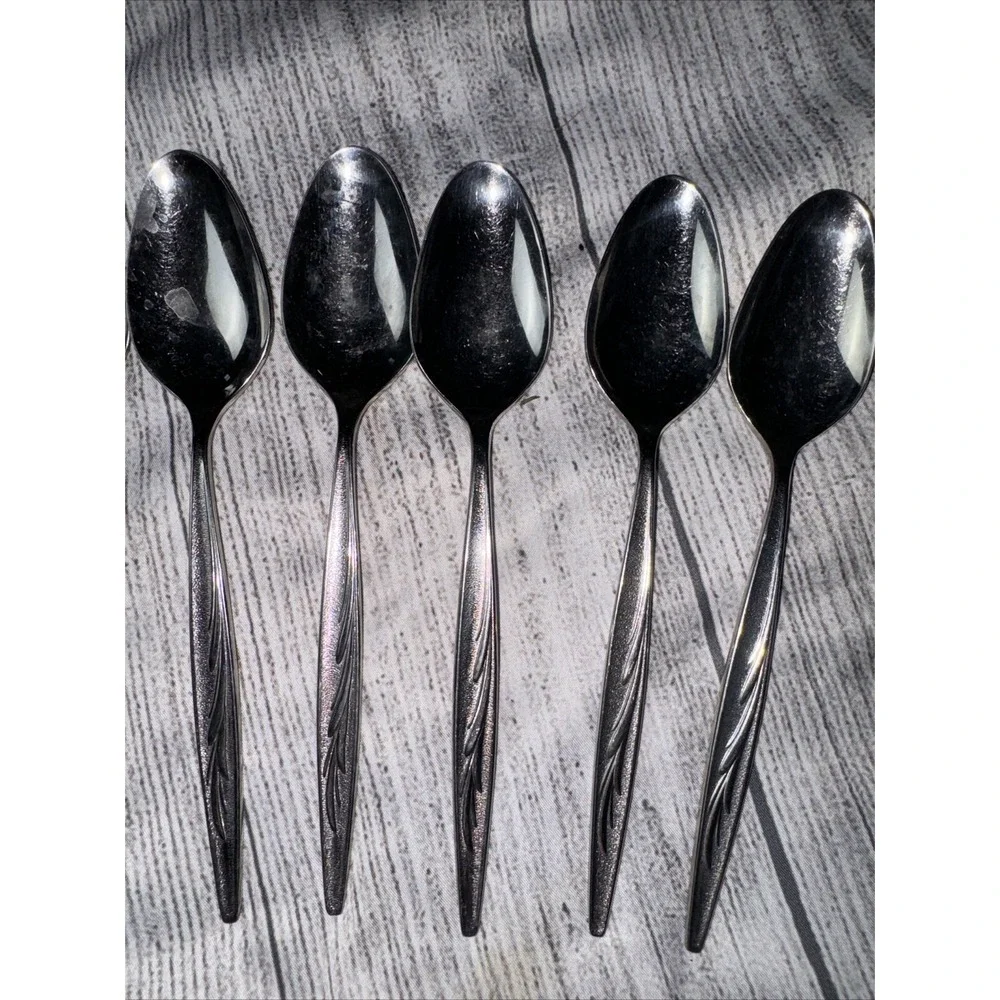 1847 Rogers Bros Stainless Flatware Forks Spoons Sea Island 17 Pcs Lot Vintage